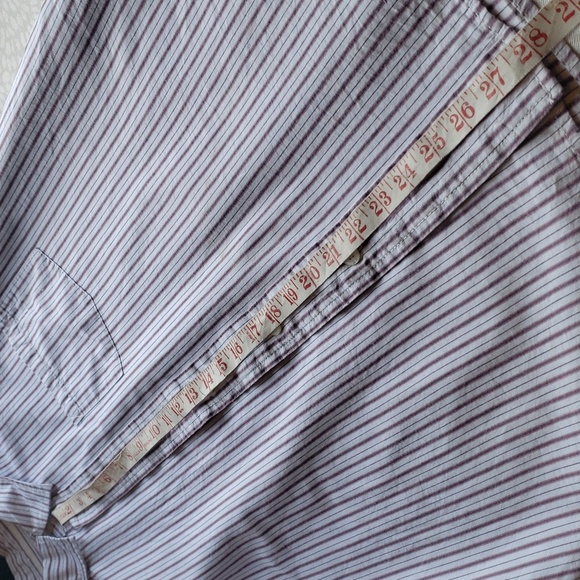 Men's Aeropostale White Striped Long Sleeve Button-up Shirt Size M - NWOT - Picture 10 of 12